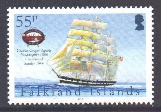 Falkland Islands Scott 887 - SG1022, 2005 Ships 55p Charles Cooper MNH**