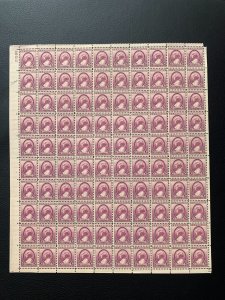 Scott #784 Susan B. Anthony Suffrage MNH 3c Full Sheet 4 stamp separation 