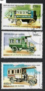 Guinea; Scott 1355-1357; 1996; Used; Trains