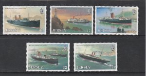 Jersey # 522-526, Ships, Mint, NH, 1/2 Cat.