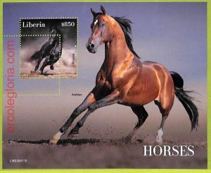 B0501 - LIBERIA - MISPERF ERROR Stamp Sheet - 2022 - Animals, HORSE-