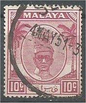 PERAK, 1950, used 10c, Sultan Yussuf Izuddin Scott 111