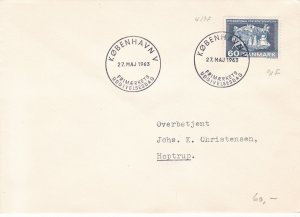 Denmark 1963 Copenhagen Cancels International Post Conference Stamp Cover  45694