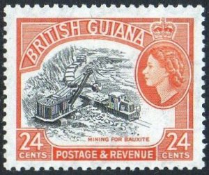 British Guiana 1954 24c Bauxite mining MNH