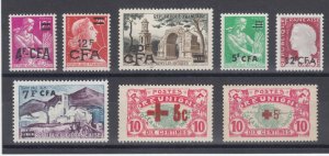 France, Reunion Sc 326, 331, 333, 337, 339, 347, B2, B3 MLH. 8 different, sound