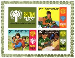 Bhutan 1979 International Year of the Child s/s Imperforated mnh.vf