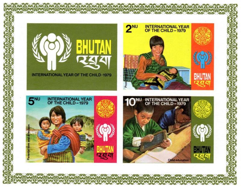 Bhutan 1979 International Year of the Child s/s Imperforated mnh.vf