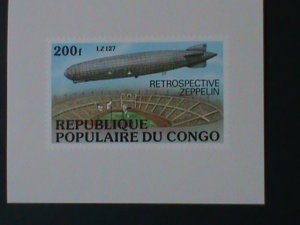 ​CONGO- RETROSPECTIVE ZEPPPELIN PROF SHEET MNH  S/S VF WE SHIP TO WORLDWIDE