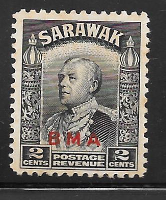 Sarawak 136: 2c Sir Charles Vyner Brooke overprint, MH, F-VF