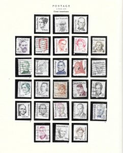 My Page #613 - Page of #1844-69 Used Great Americans Set Collection / Lot