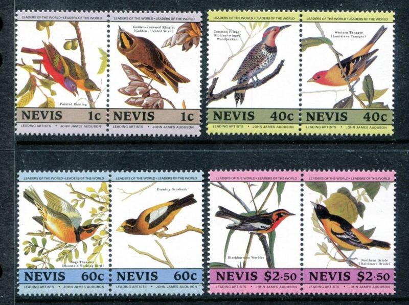 Nevis 407-414 MNH John Audubon's birds 1985 Eastern Bluebird Northern   x16431