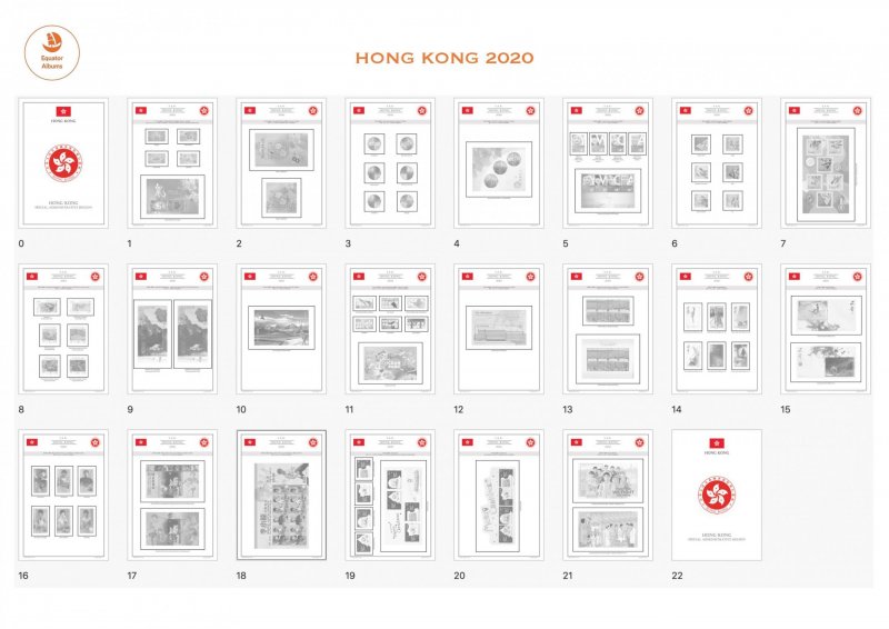 HONG KONG 2020 - PRINTABLE STAMP ALBUM