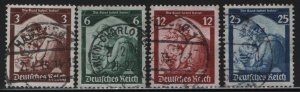 GERMANY, 448-451,USED, (4) SET, 1935, RETURN OF THE SAAR TO GERMANY