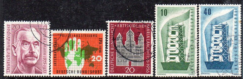 GERMANY. BDR. 1956/60. Five different issue and Hauss.