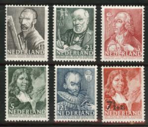 Netherlands Scott B123-128 MH* 1940 semi-postal set