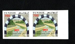 2014- Tunisia - China, 50 years of Friendship and Cooperation- Imperforated pair 