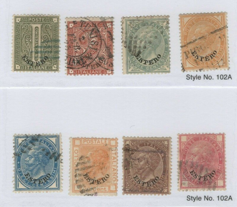 Italy Offices Abroad 1-5, 7-9 Used 2 & 7 w/ Short Perfs. CV. $410  (JH 11/25) GP 