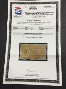 MOMEN: US STAMPS #E3 SPECIAL DELIVERY MINT OG H PSE GRADED XF-90J