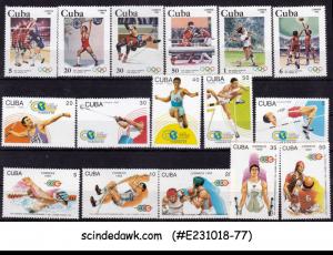 CUBA SELECTED STAMPS OF SPORTS AND OLYMPICS FROM 1983-93 16V MNH