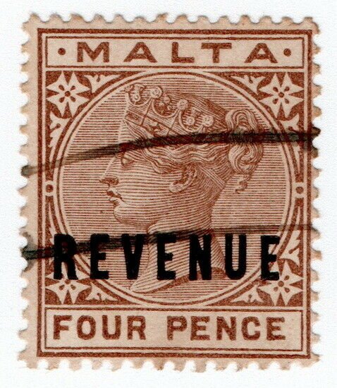 (I.B) Malta Revenue : Duty Stamp 4d