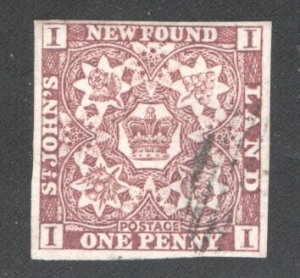 NEWFOUNDLAND #1 VF, Used  CV 225.00    ...   4350001