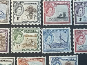 GAMBIA # 153-167-MINT/HINGED----COMPLETE SET----1953