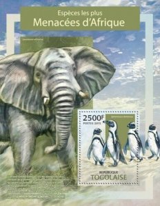 Togo - African Endangered Species - Souvenir Sheet - 20H-590