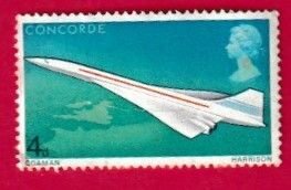 GREAT BRITAIN SCOTT#581 1969 4d CONCORDE IN FLIGHT - USED