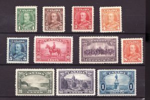 1935 Canada KGV Pictorial w/ RCMP #217-25 Postage Stamp - Set MNH cv $262