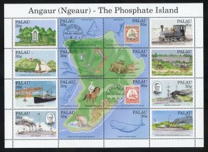 Palau 263 MNH Angaur -The Phosphate Island Souvenir Sheet from 1991