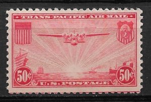 1937 ScC22 50¢ China Clipper  MNH OG