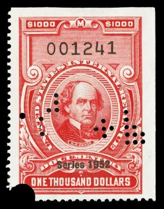 Scott R616 1952 $1,000.00 Dated Red Documentary Revenue Used VF