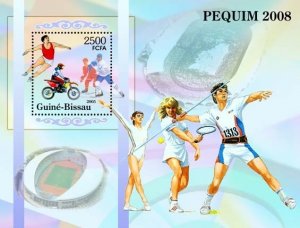 GUINEA BISSAU - 2005 - Beijing Olympics 2008 - Perf Souv Sheet-Mint Never Hinged