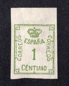Spain 1920 1c blue green, Scott 314 MNG, value = 25c