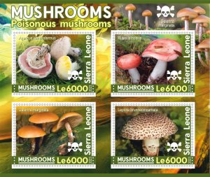 Stamps. Plants,Mushrooms Sierra Leone  2023 year, 1+1 sheets  perforated NEW