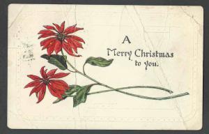 1924 PPC* Xmas Seal #WX32 On Back Of Xmas Card Untied Has Creases