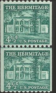 # 1059 MINT NEVER HINGED Line Pair ANDREW JACKSON'S HOME Cat $14.00