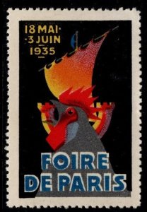 1935 France Cinderella Paris Fair May 18 - June 3, 1935 MNH