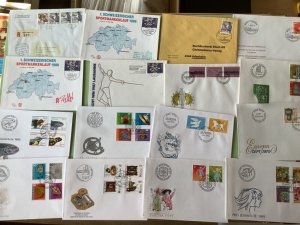 Switzerland postal  covers  16  items Ref A2192