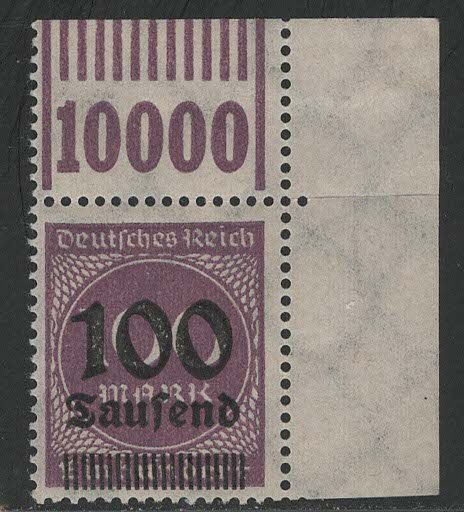 Germany Reich Scott # 253, mint nh, variation OPD + rotary print