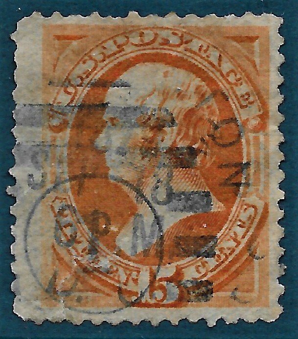 US 1879 Sc. 189 used, soft porous paper, faults, Cat. Val. $27.50.