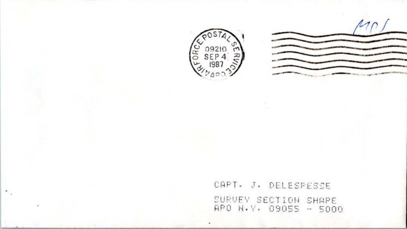 United States A.P.O.'s Official Free Mail 1987 Air Force Postal Service, APO ...