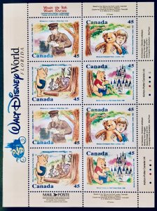 Canada #1621b 45¢ Winnie the Pooh Souvenir Sheet (1996). MNH