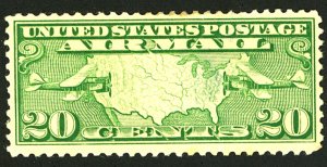 U.S. #C9 MINT OG HR LARGE THIN