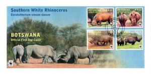 Botswana - 2011 WWF Rhino FDC