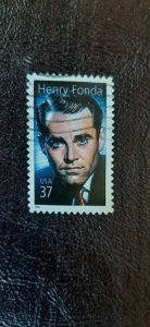 US Scott # 3911; 37c used Henry Fonda from 2005; XF centering; off paper