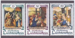 Liechtenstein 949-51 MNH OG 1990 Christmas Set of 3 Very Fine