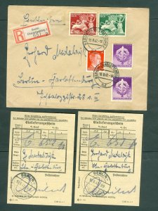 Germany. 1942  Cover.Reg: Berlin #651. With 2 Post Rec. . Sc.# B 206-7 + 2 x 528