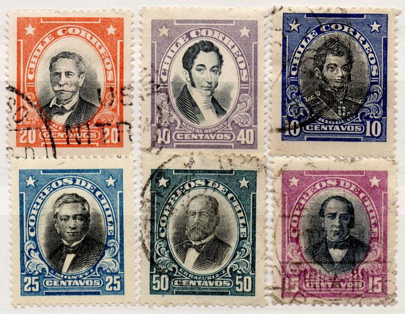 (I.B) Chile Postal : Definitive Heads Collection