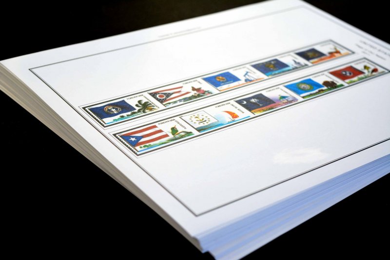 COLOR PRINTED U.S.A. 2011-2020 STAMP ALBUM PAGES (101 illustrated pages)